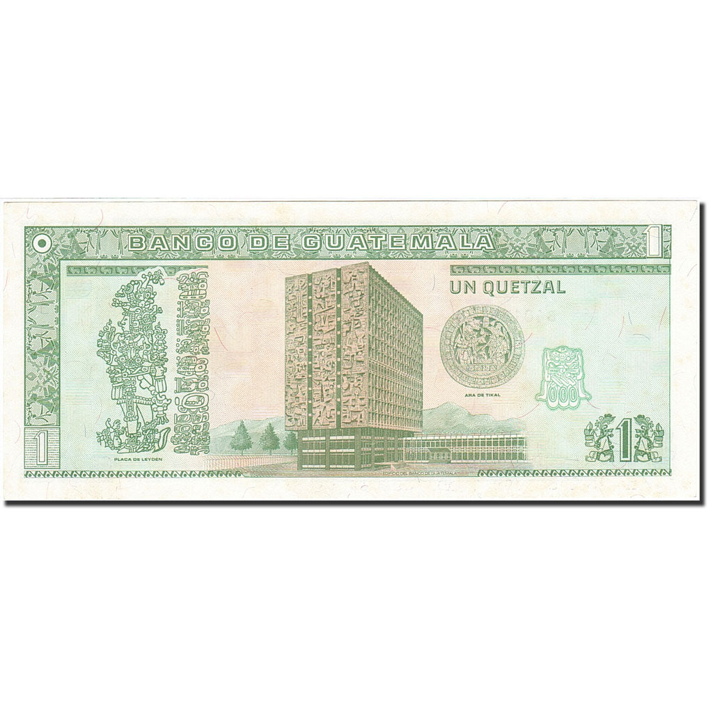 Guatemala, 1 Quetzal, 1993-1995, KM:87a, 1993-10-27, EF(40-45)