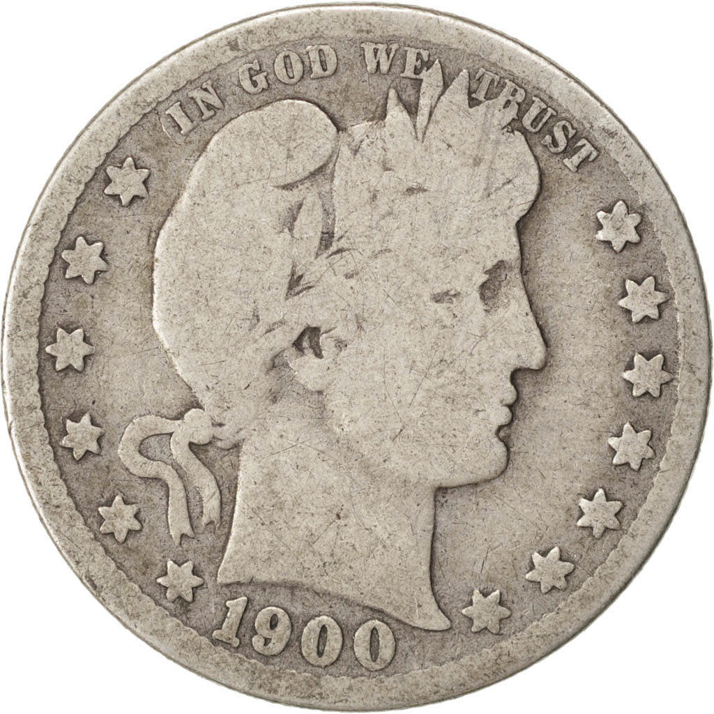 Stati Uniti, Barber Quarter, Quarter, 1900, U.S. Mint, New Orleans, B+, Argen...