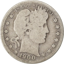 Stati Uniti, Barber Quarter, Quarter, 1900, U.S. Mint, New Orleans, B+, Argen...
