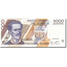 Ecuador, 5000 Sucres, 1991-1995, KM:128a, 1991-06-21, UNC(65-70)