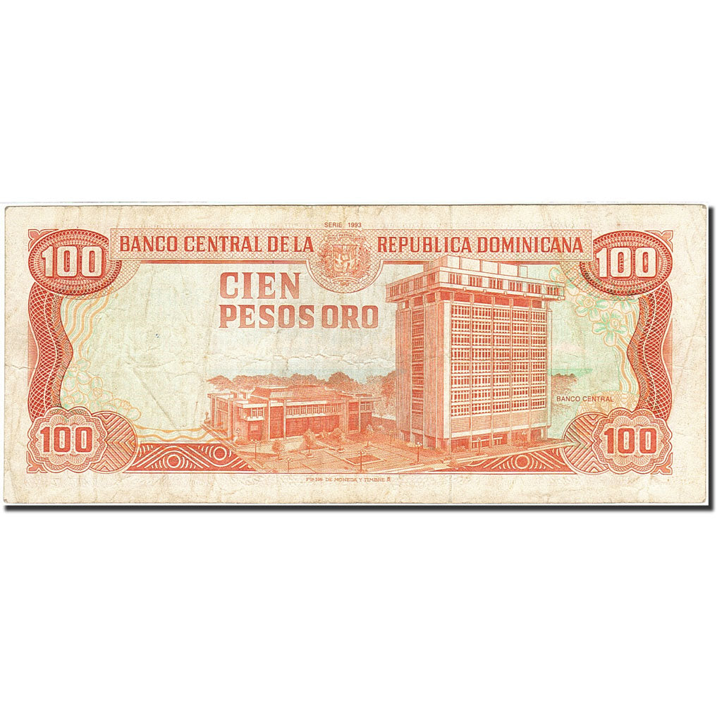 Banknote, Dominican Republic, 100 Pesos Oro, 1991, 1993, KM:136a, VF(30-35)