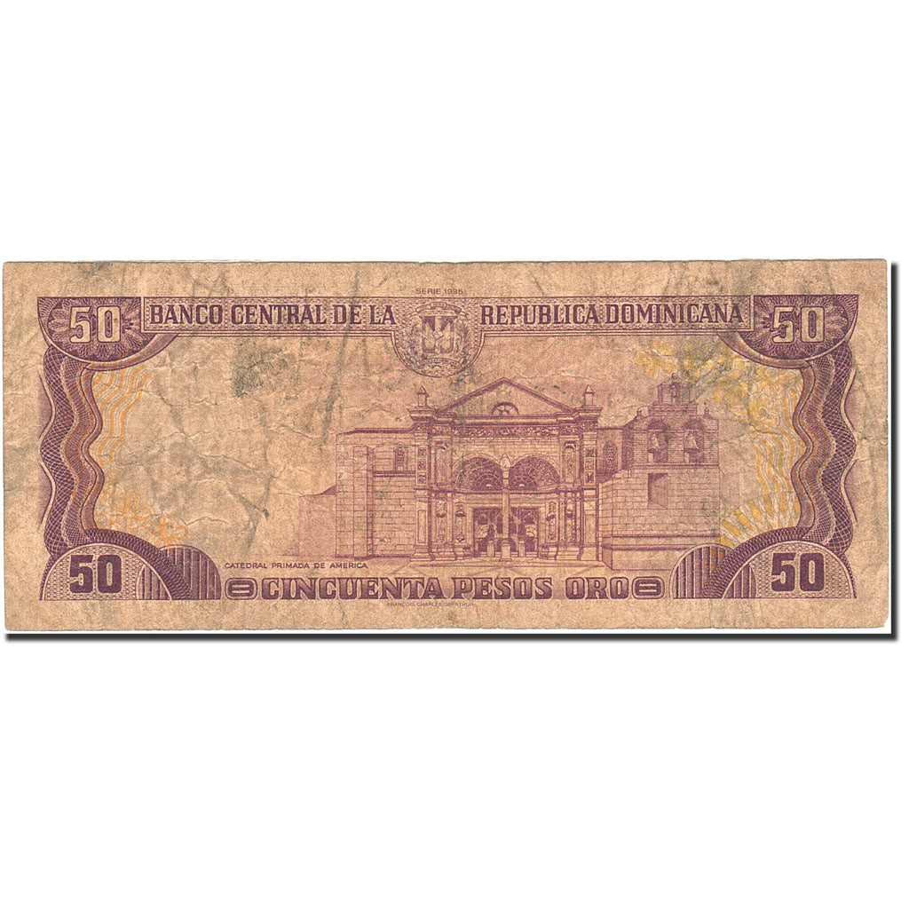 Dominican Republic, 50 Pesos Oro, 1994, KM:149a, 1995, VG(8-10)
