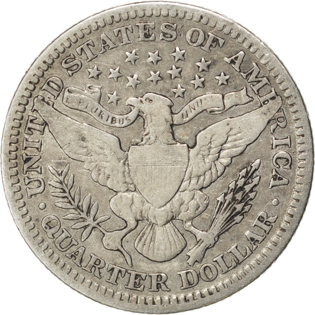 Stati Uniti, Barber Quarter, Quarter, 1909, U.S. Mint, Denver, MB+, Argento,...
