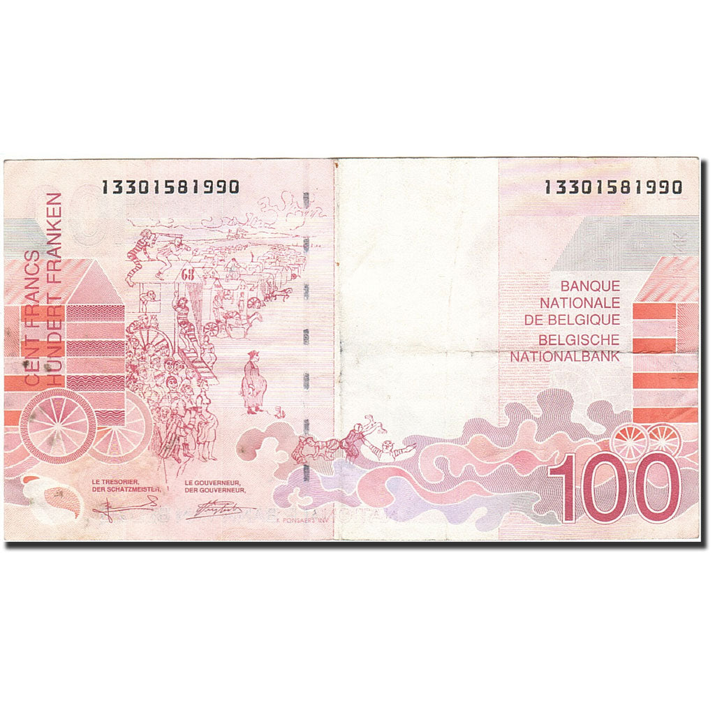 Banknote, Belgium, 100 Francs, 1994-1997, Undated (1995-2001), KM:147, EF(40-45)