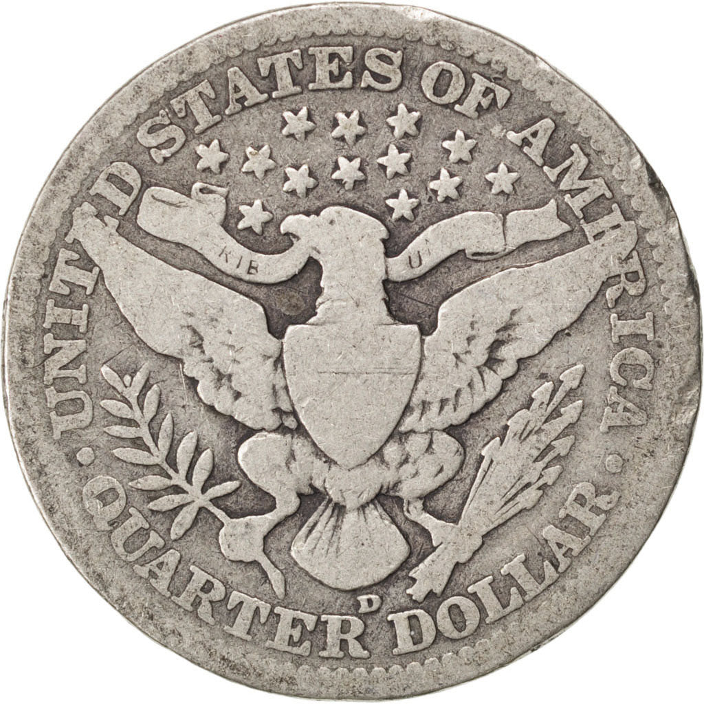 UNITED STATES, Barber Quarter, Quarter, 1911, U.S. Mint, KM #114, F(12-15),...