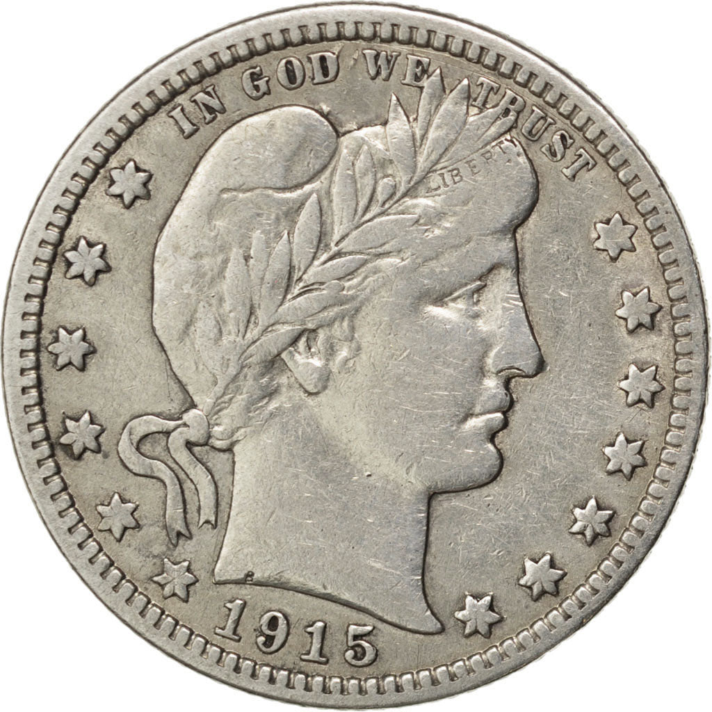 Etats-Unis, Barber Quarter Dollar 1915 Philadelphie, KM 114