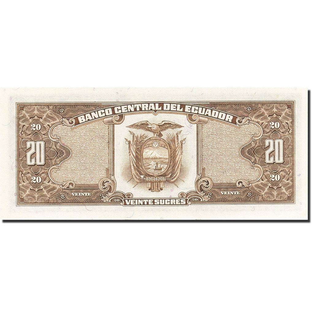 Banknote, Ecuador, 20 Sucres, 1984-1988, 1986-04-29, KM:121Aa, UNC(65-70)