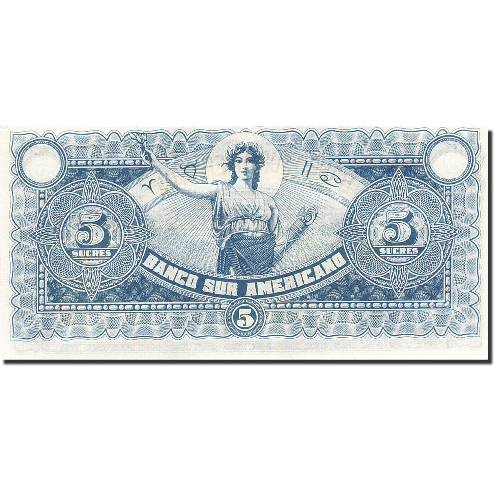 Ecuador, 5 Sucres, 1920, 1920-01-02, KM:S252a, UNC(65-70)