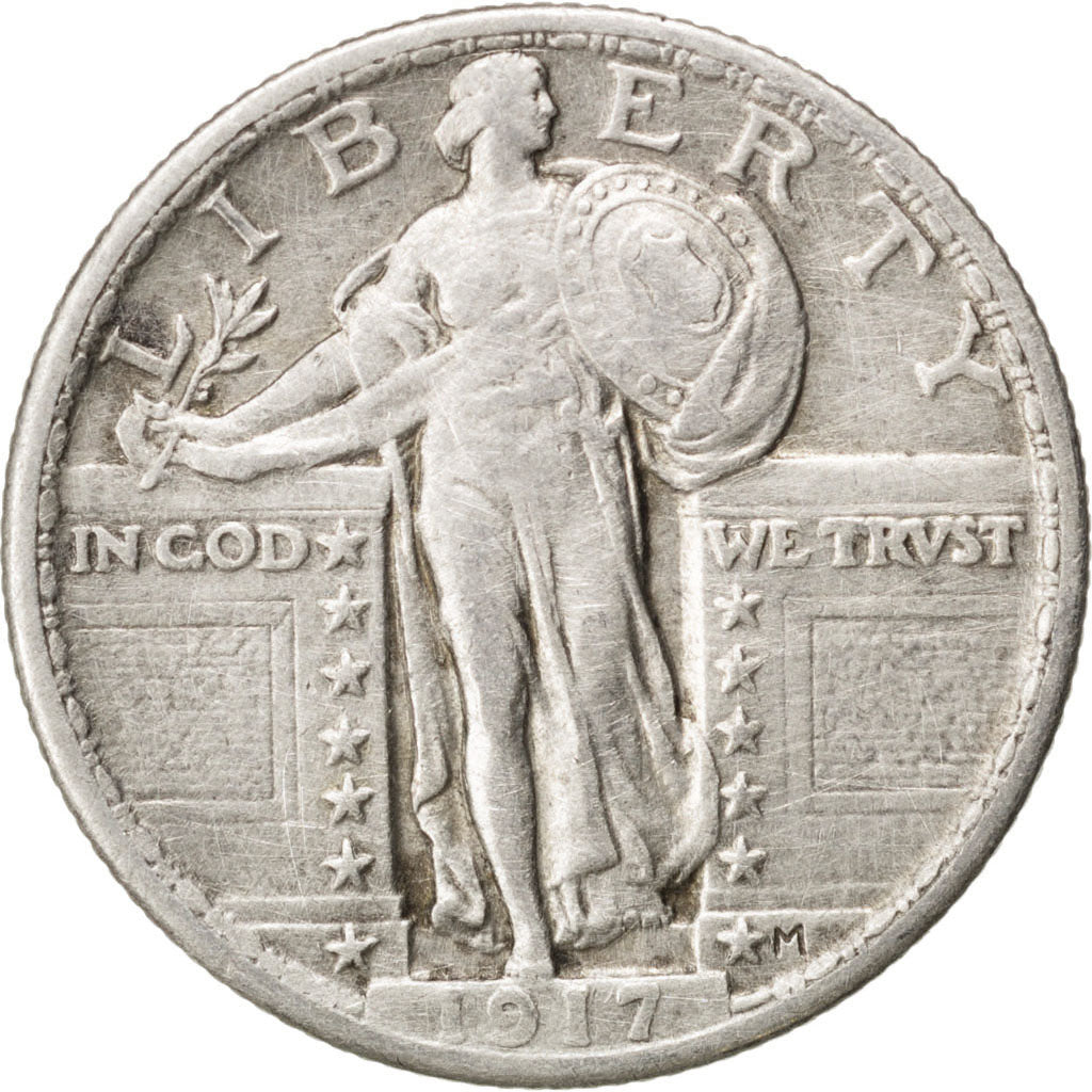 UNITED STATES, Standing Liberty Quarter, Quarter, 1917, U.S. Mint, KM #145,...