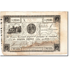 Billet, Paraguay, 5 Pesos, 1862, Undated (1862), KM:17, TTB