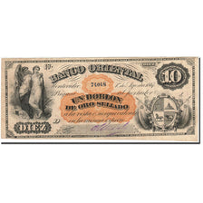 Uruguay, 10 Pesos = 1 Doblon, 1867-1869, KM:S385a, 1867-08-01, TB