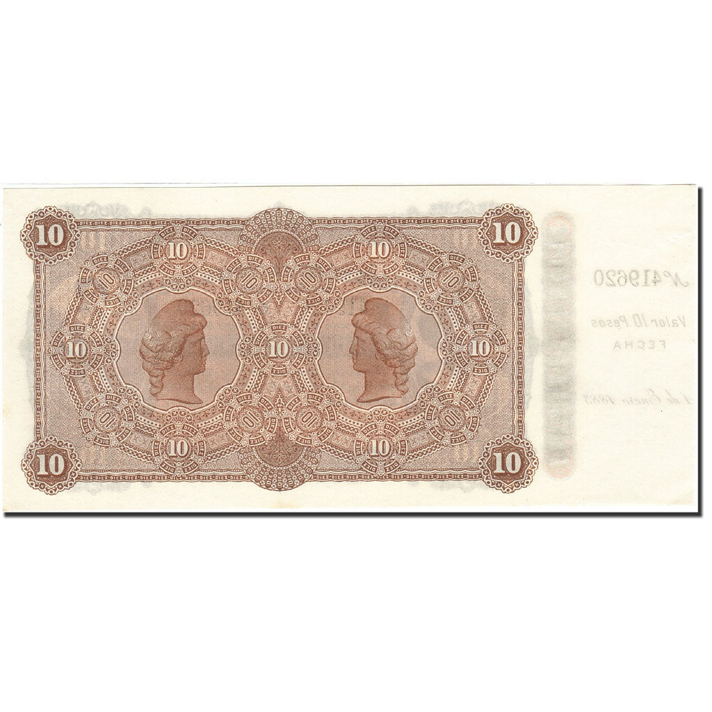 Uruguay, 10 Pesos, 1883, 1883-01-01, KM:S242a, UNC(60-62)