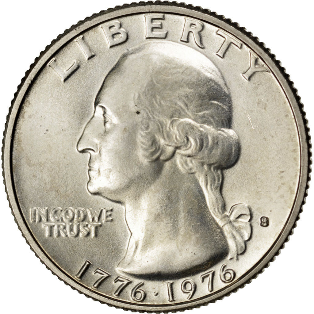 UNITED STATES, Washington Quarter, Quarter, 1976, U.S. Mint, KM #204a, MS(63),..