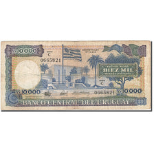 Uruguay, 10,000 Nuevos Pesos, 1986-1987, KM:67b, Undated (1987), VF(20-25)