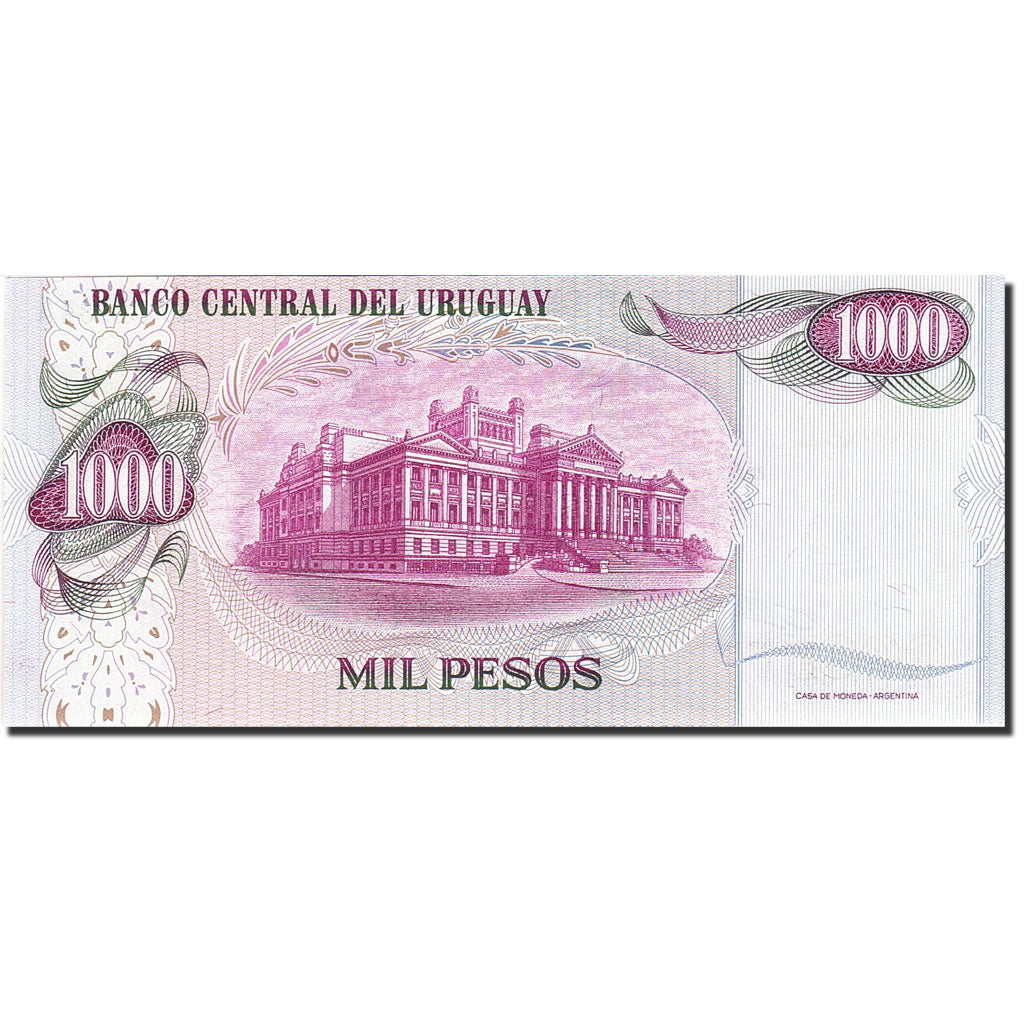 Banknote, Uruguay, 1000 Pesos, 1974, Undated (1974), KM:52, UNC(65-70)