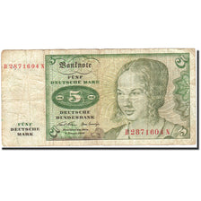 Billet, République fédérale allemande, 5 Deutsche Mark, 1970, 1970-01-02