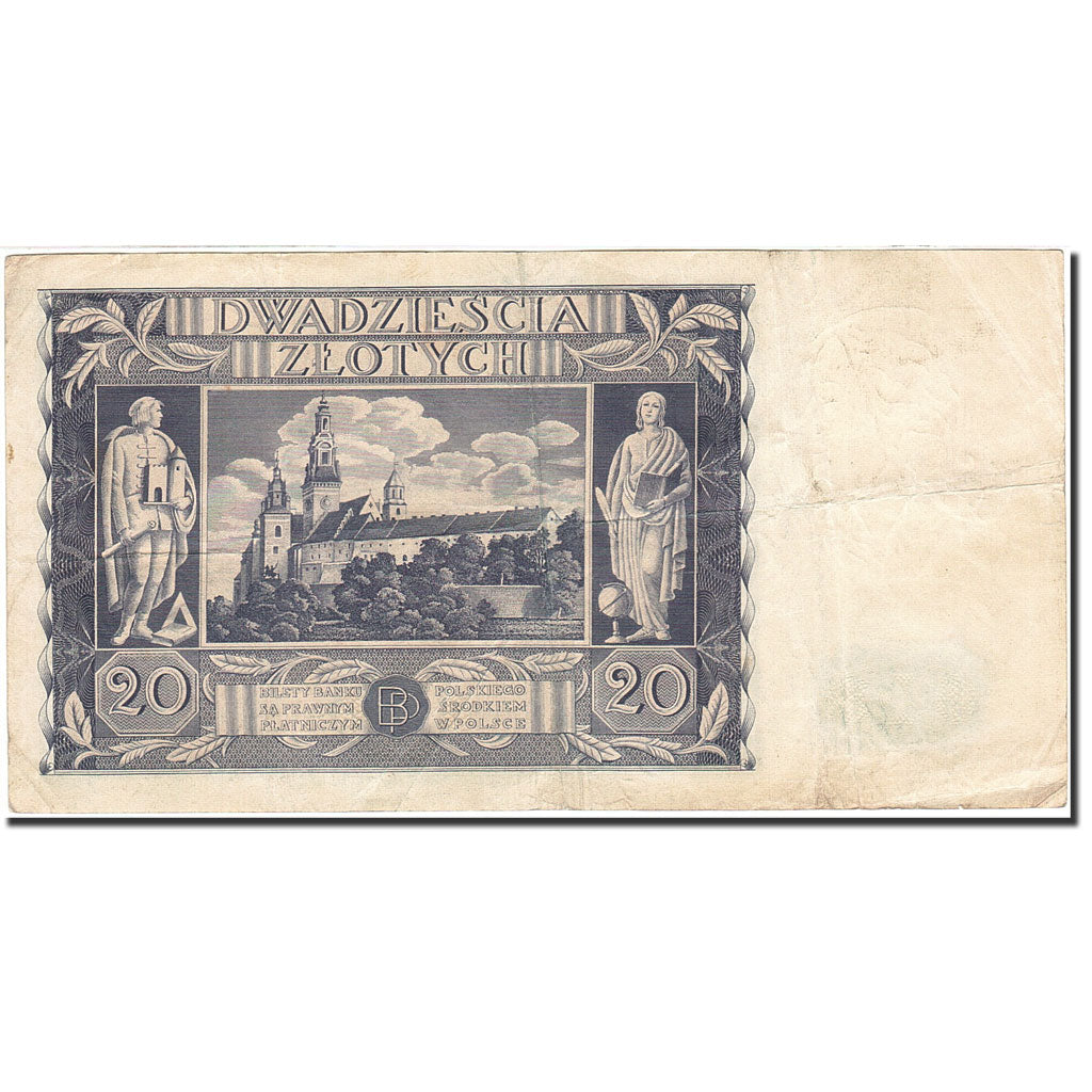 Poland, 20 Zlotych, 1936, 1936-11-11, KM:77, VF(20-25)