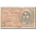 Algeria, 5 Francs, 1944-1945, KM:94a, 1944-02-08, B+