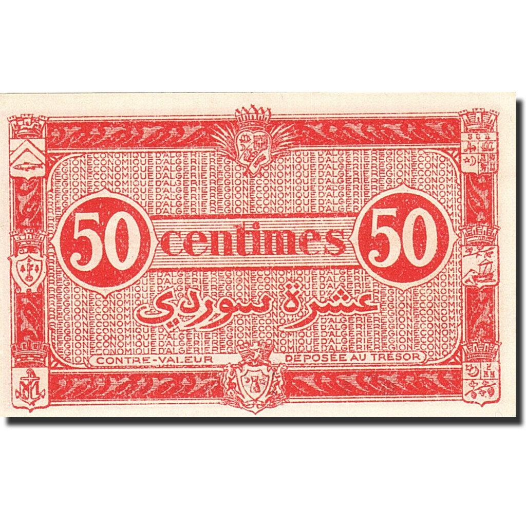 Algeria, 50 Centimes, 1944, 1944-01-31, KM:100, UNZ-