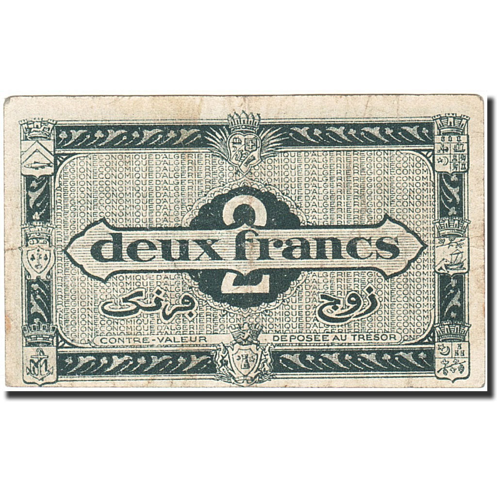 Banknote, Algeria, 2 Francs, 1944, 1944-01-31, KM:102, EF(40-45)