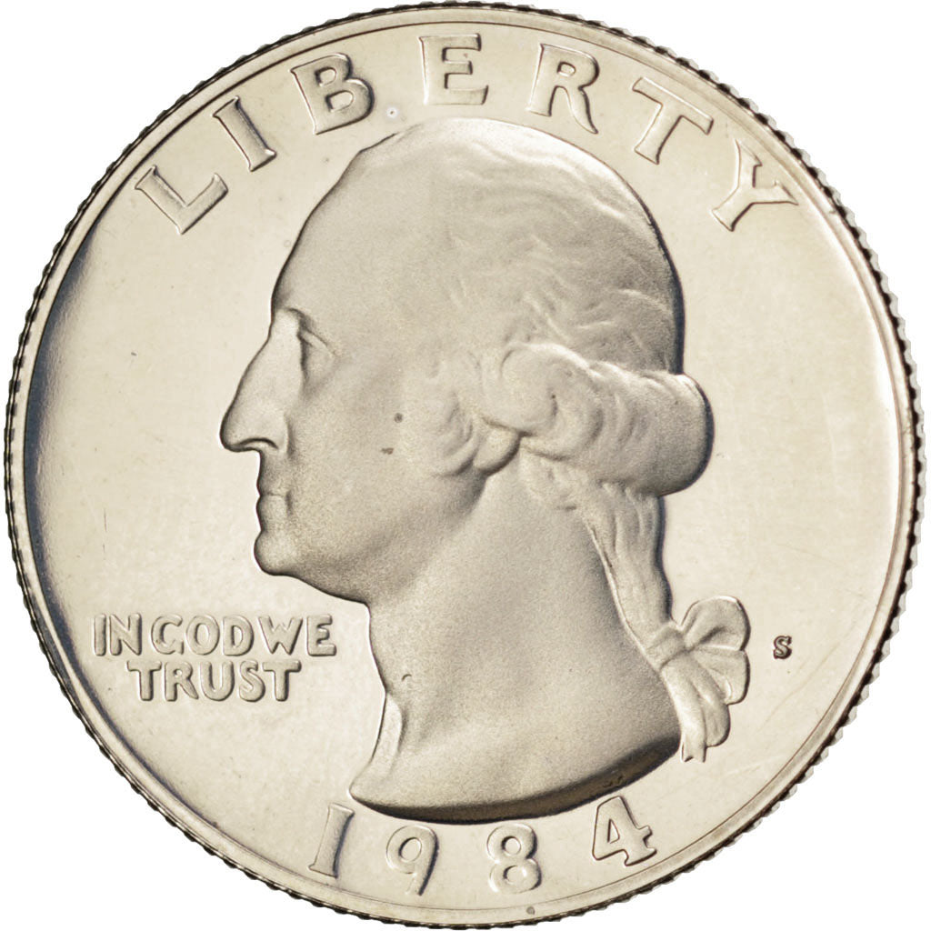 UNITED STATES, Washington Quarter, Quarter, 1984, U.S. Mint, KM #A164a, MS(63),.