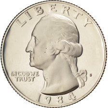 UNITED STATES, Washington Quarter, Quarter, 1984, U.S. Mint, KM #A164a, MS(63),.