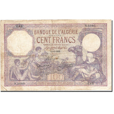 Banknote, Algeria, 100 Francs, 1942-1943, 1932-12-12, KM:81b, VF(20-25)
