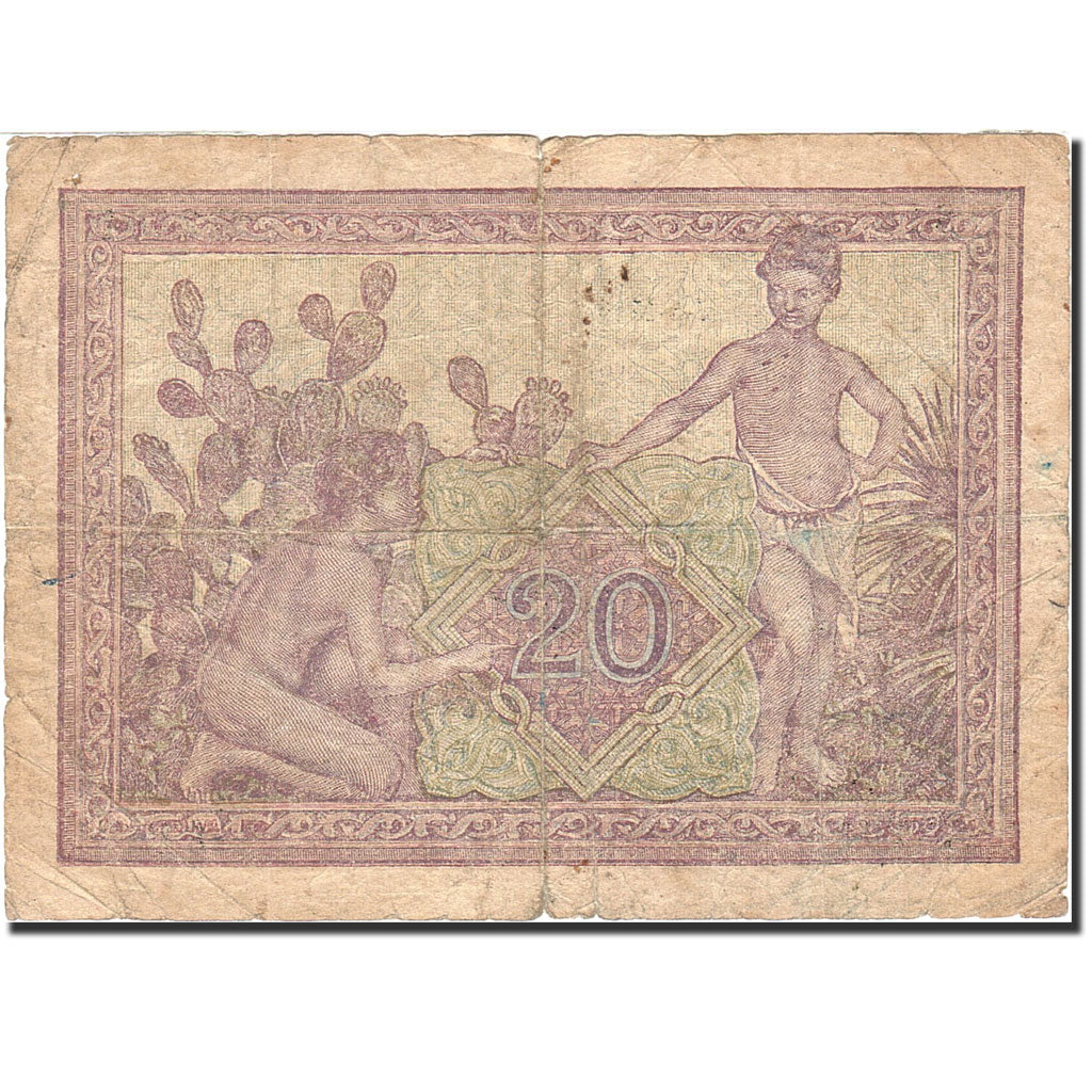 Banknote, Algeria, 20 Francs, 1942-1943, 1945-05-07, KM:92b, VG(8-10)