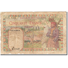 Tunisia, 50 Francs, 1942, KM:12a, 1942-05-27, VG(8-10)