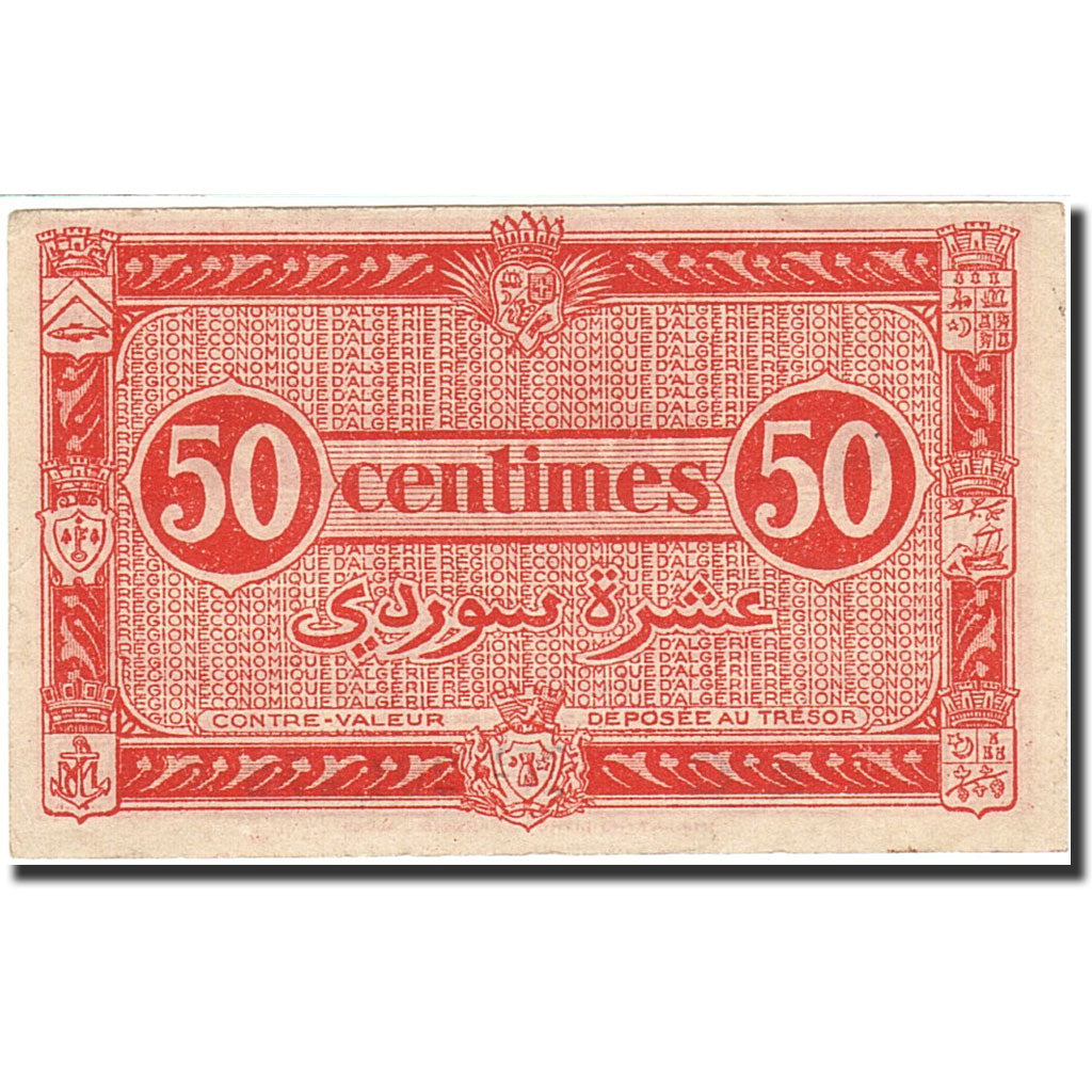 Algeria, 50 Centimes, 1944, 1944-01-31, KM:100, EF(40-45)