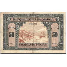Billet, Maroc, 50 Francs, 1943, 1943-08-01, KM:26a, TB+