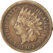UNITED STATES, Indian Head Cent, Cent, 1863, U.S. Mint, KM #90, VF(20-25),...