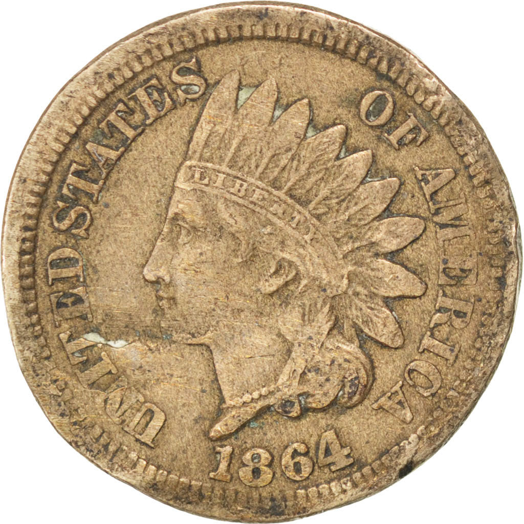 United States, 1 Cent, 1864, KM #90a, F(12-15), Copper-nickel, 4.49