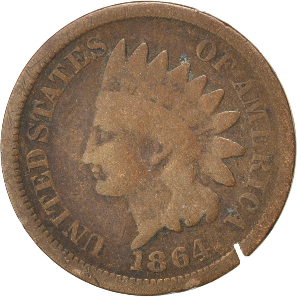 UNITED STATES, Indian Head Cent, Cent, 1864, U.S. Mint, KM #90a, VG(8-10),...