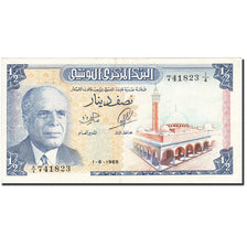 Banknote, Tunisia, 1/2 Dinar, 1965, 1965-06-01, KM:62a, AU(55-58)