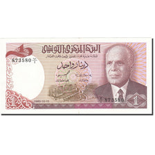 Billete, 1 Dinar, 1973, Túnez, KM:74, 1980-10-15, EBC