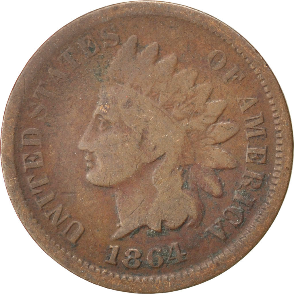 Stati Uniti, Indian Head Cent, Cent, 1864, Philadelphia, B+, Bronzo, KM:90a