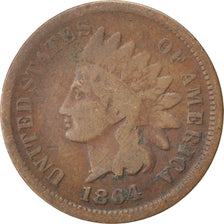 Stati Uniti, Indian Head Cent, Cent, 1864, Philadelphia, B+, Bronzo, KM:90a