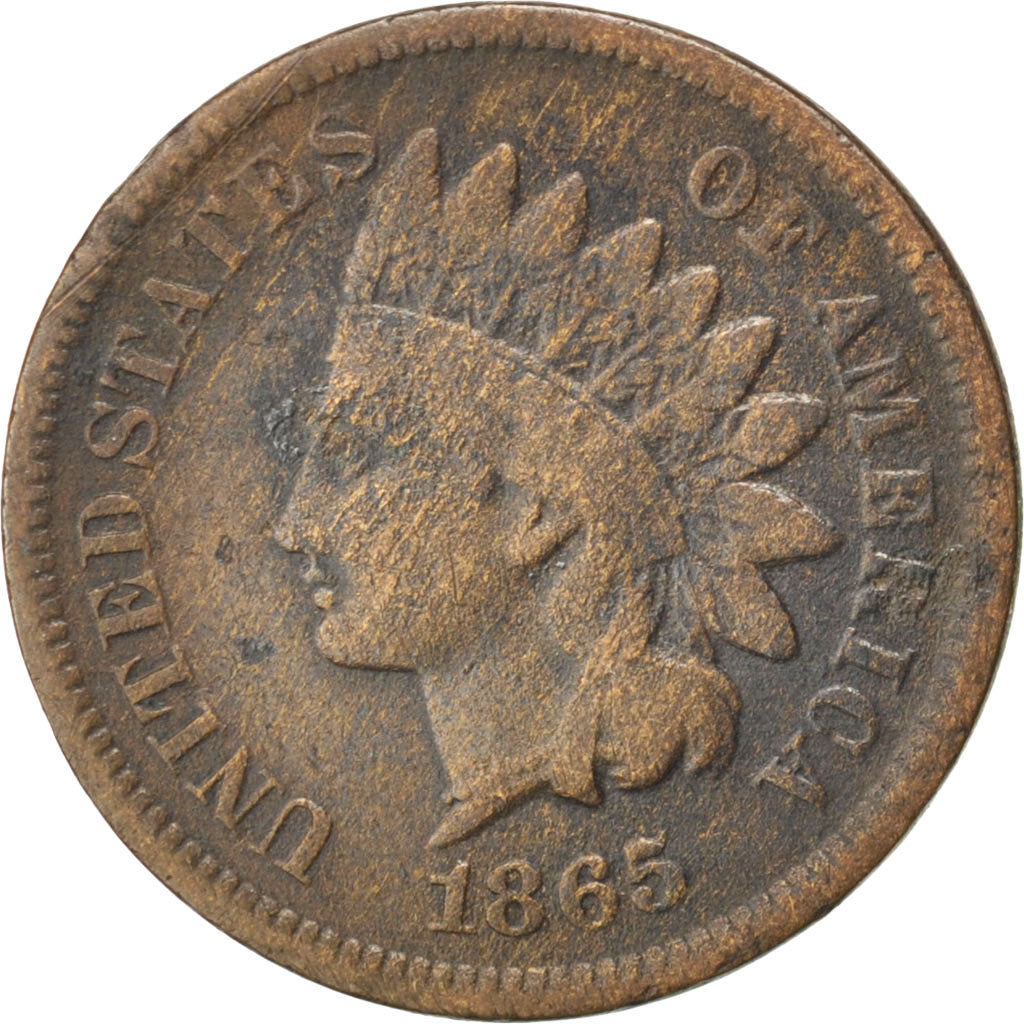 United States, 1 Cent, 1865, KM #90a, VF(20-25), Bronze, 3.00
