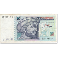 Banknot, Tunisia, 10 Dinars, 1992-1997, 1994-11-07, KM:87, EF(40-45)