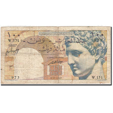 Túnez, 100 Francs, 1946-1949, KM:24, 1947-05-03, RC+