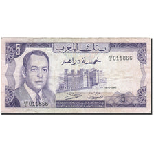 Morocco, 5 Dirhams, 1970, 1970, KM:56a, VF(20-25)