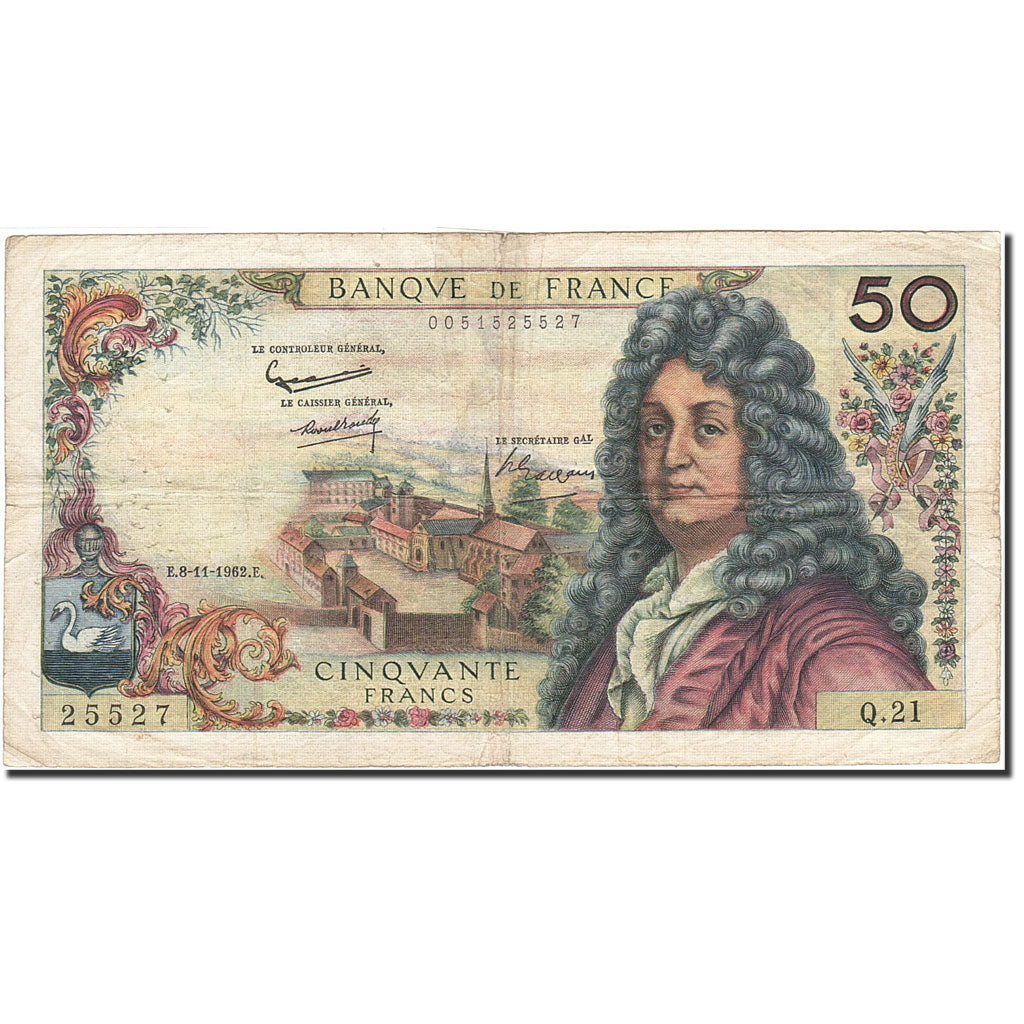 Francia, 50 Francs, 1962, KM:148a, 1962-11-08, BC, Fayette:64.2
