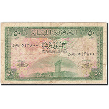 Lebanon, 50 Piastres, 1948, KM:43, 1948-1950, VG(8-10)