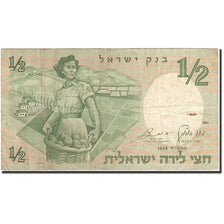 Israel, 1/2 Lira, 1958-1960, KM:29a, 1958, VF(20-25)