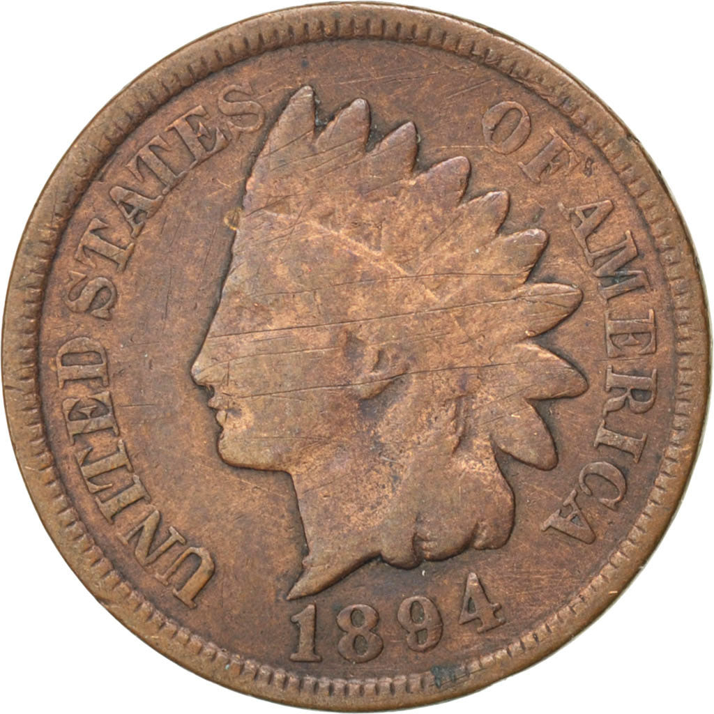 UNITED STATES, Indian Head Cent, Cent, 1894, U.S. Mint, KM #90a, VF(20-25),...
