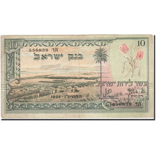 Israel, 10 Lirot, 1955, KM:27b, 1955, EF(40-45)