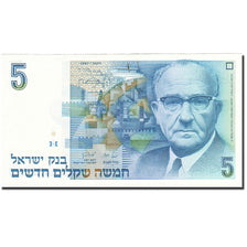 Banknote, Israel, 5 New Sheqalim, 1985-1992, 1987, KM:52b, AU(55-58)