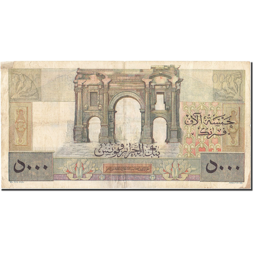 Banknote, Algeria, 5000 Francs, 1955, 1955-05-23, KM:109b, VF(20-25)