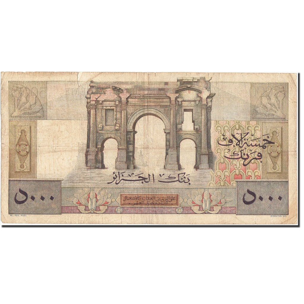 Banknote, Algeria, 5000 Francs, 1946-1948, 1947-01-17, KM:105, VF(20-25)